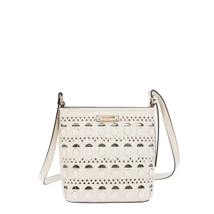 SILVER POP STUD CROSSBODY BEIGE